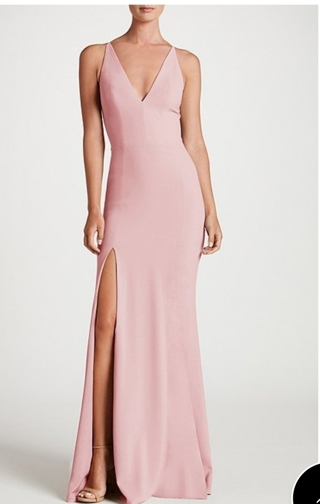 DRESS the Population Iris Crepe Mermaid Plunging V Neckline Gown